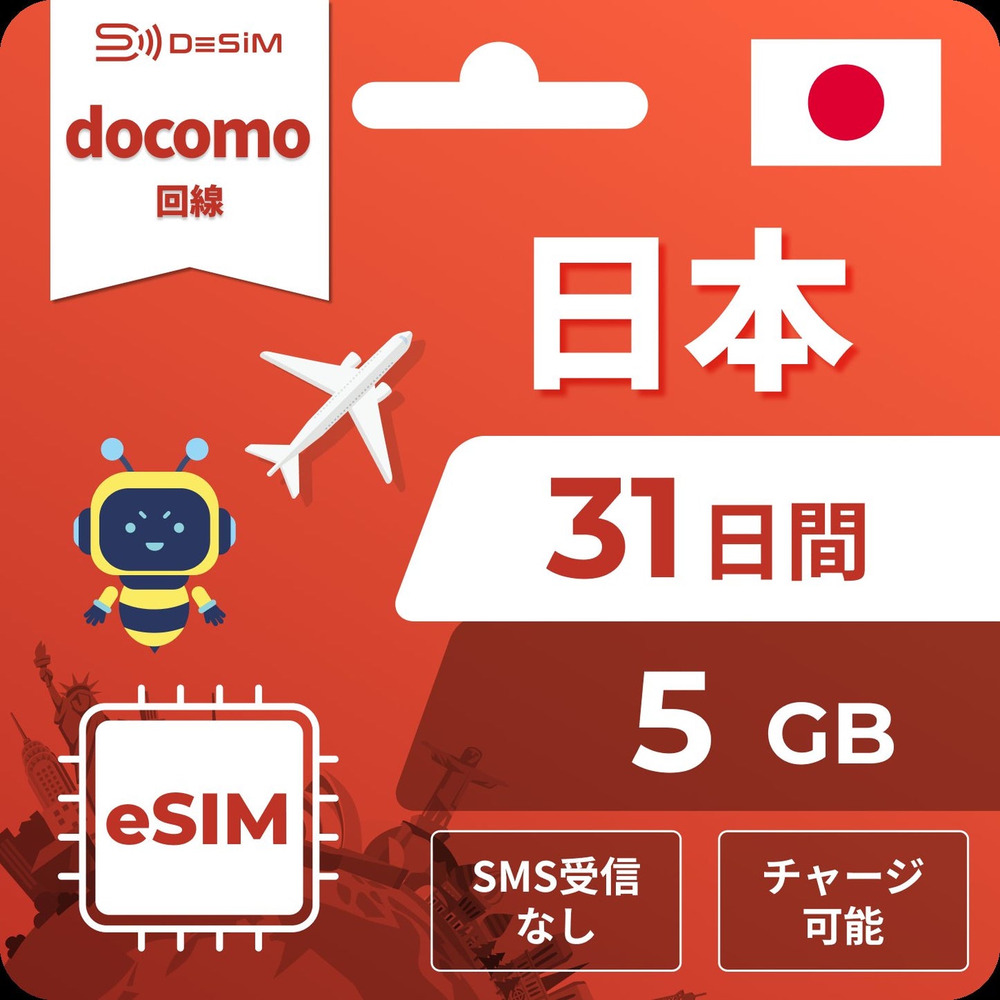 日本eSIM|ドコモ・31日間 eSIM