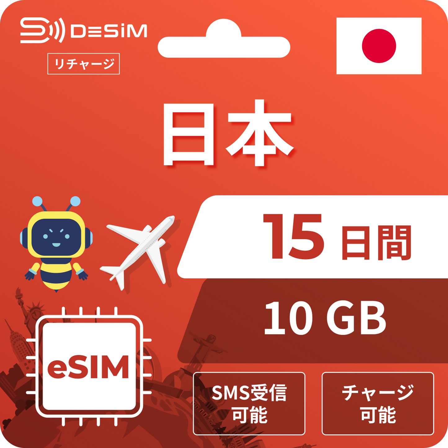 ドコモ安定回線|15日間 リチャージ eSIM