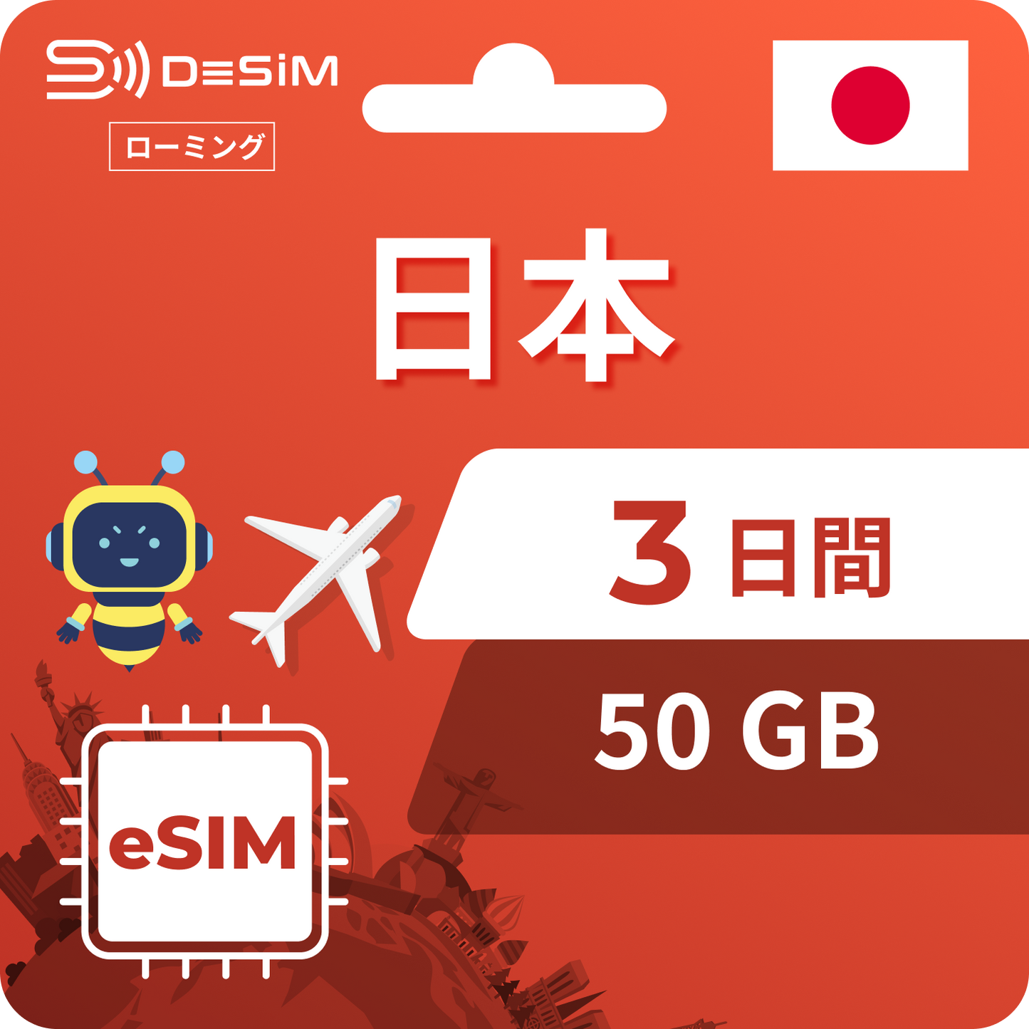 日本eSIM 3日間