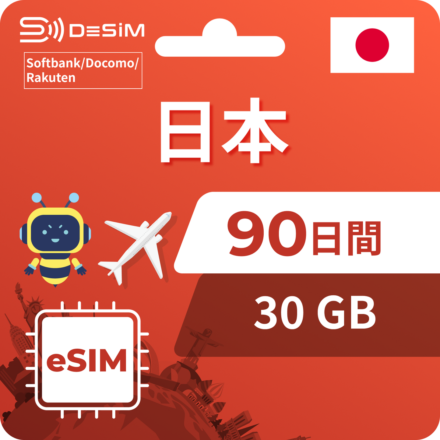 日本eSIM 90日間