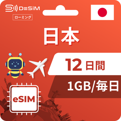 日本eSIM 12日間