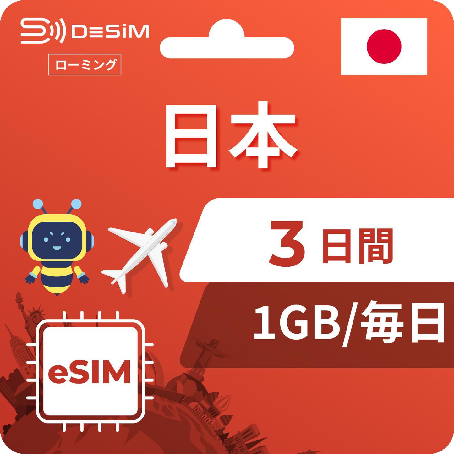 日本eSIM 3日間