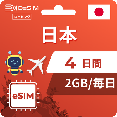 日本eSIM 4日間