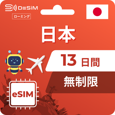 日本eSIM 13日間
