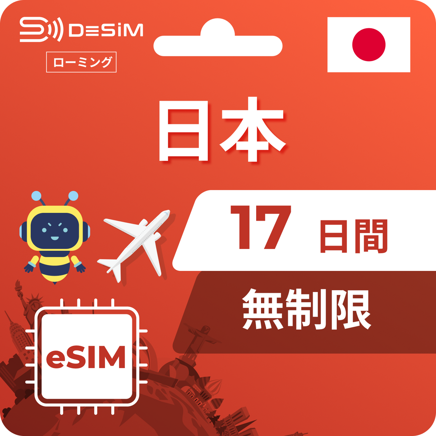 日本eSIM 17日間