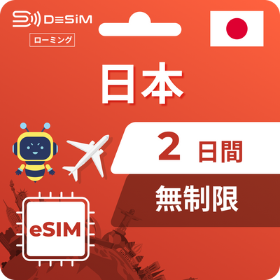 日本eSIM 2日間