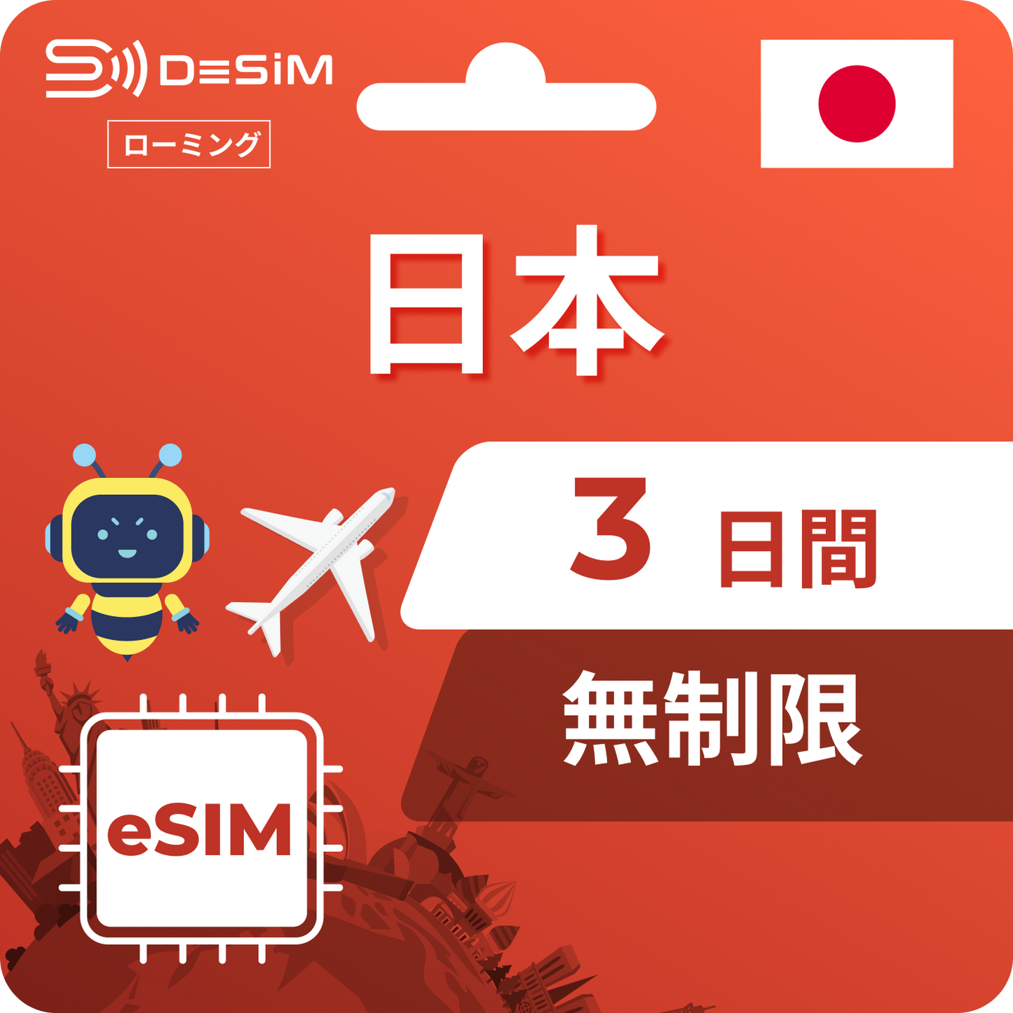 日本eSIM 3日間