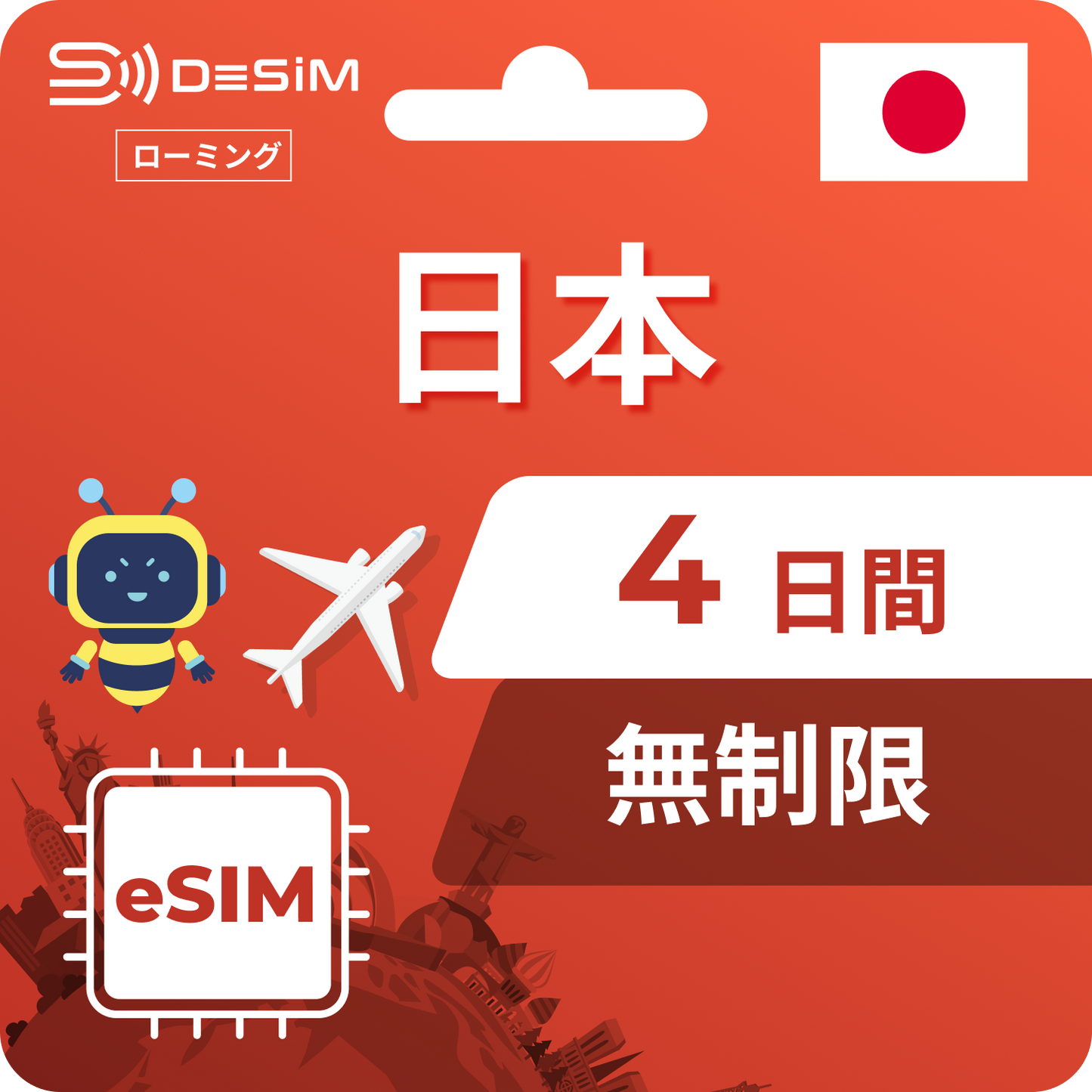 日本eSIM 4日間
