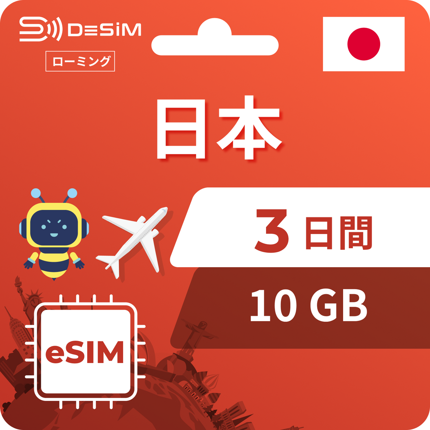日本eSIM 3日間