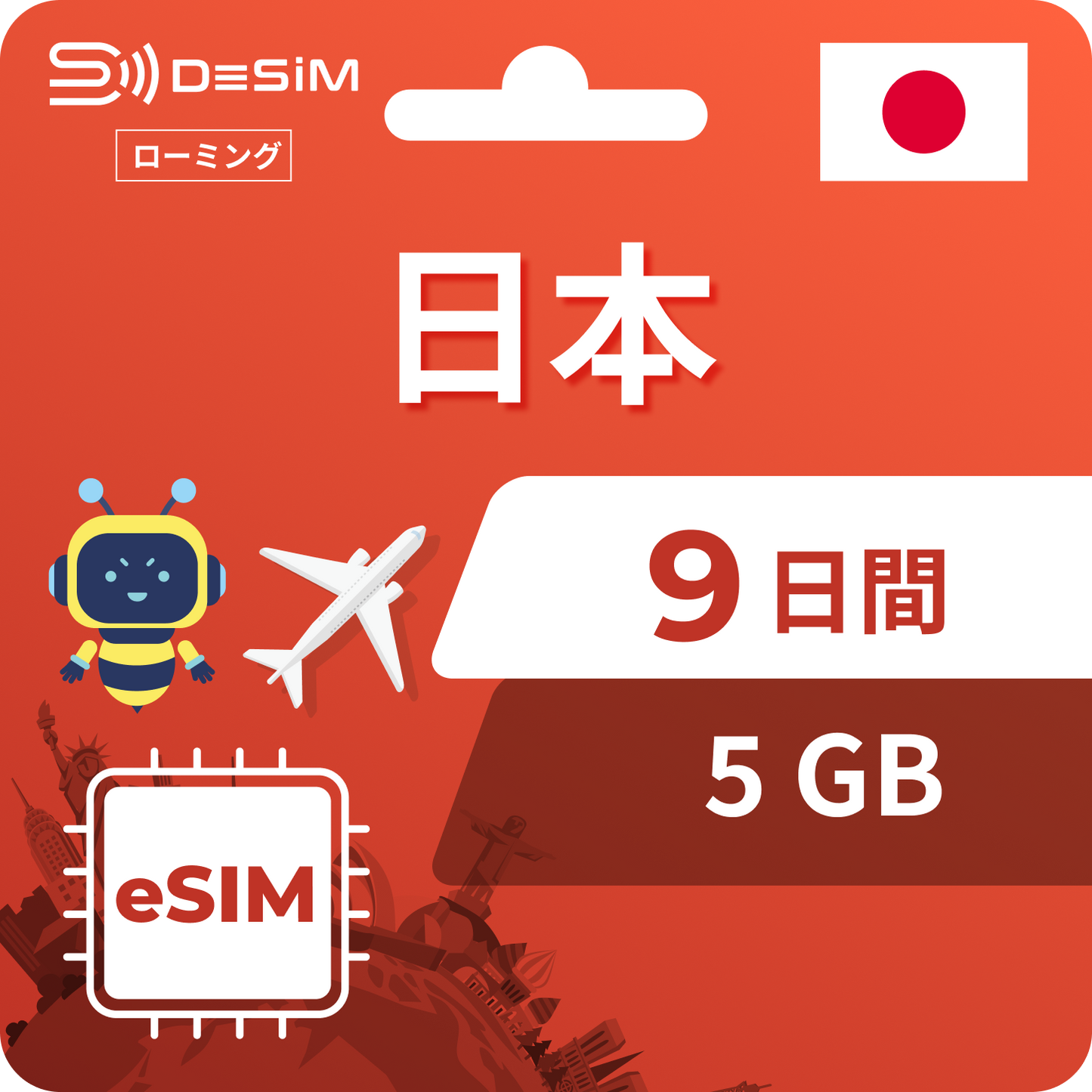 日本eSIM 9日間